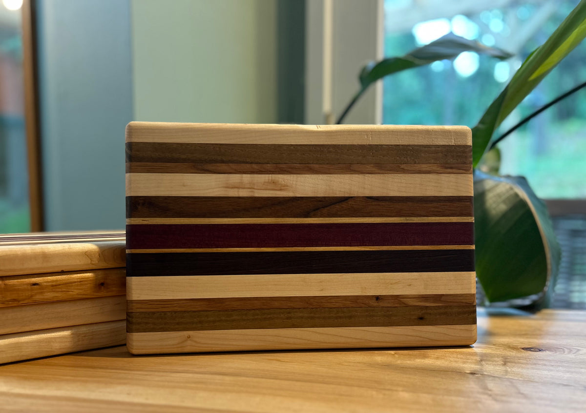 Small Striped Cutting Board