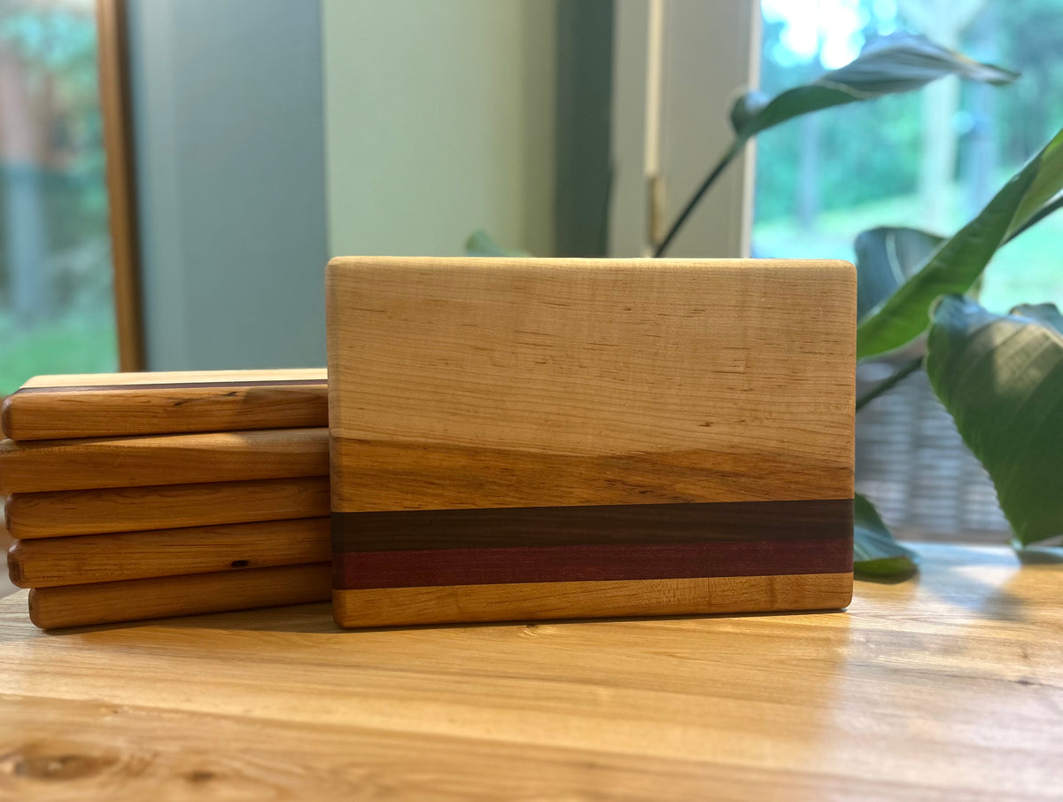 Small Striped Cutting Board